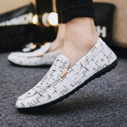 Pánské vzorované mokasíny casual loafers