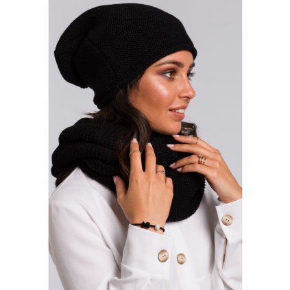 Dámská čepice beanie BK044 (Velikost ONE SIZE, Barva Černá)
