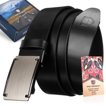 Pánský kožený opasek s elegantní automatickou sponou
