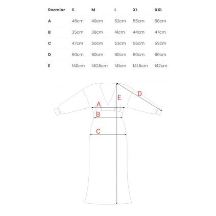 Dlouhé kimono šaty večerní s výstřihem K143