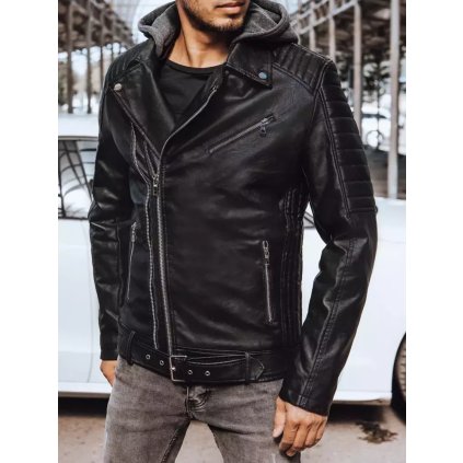 pánská koženková bunda biker TX4244 (Velikost S, Barva Černá)