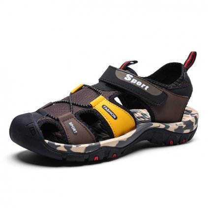 Vícebarevné sandály pánské trekové letní boty s pásky