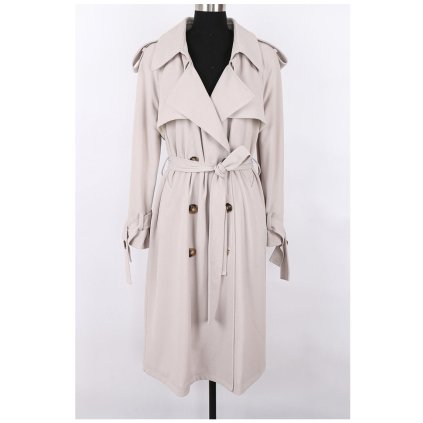 Klasický béžový trench coat - XL