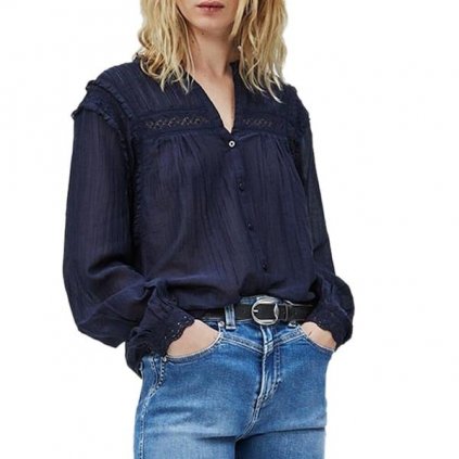 Dámská košile ALBERTINA_PL303938 Pepe Jeans (Barva Modrá, Velikost XS)