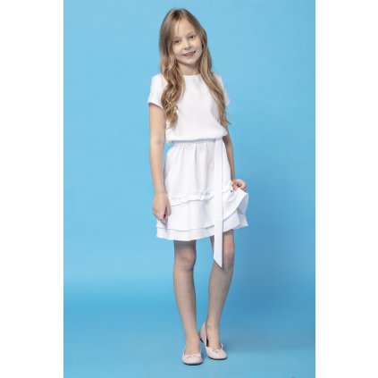 Dětské šaty s ozdobným volánem na sukni MMD30 MiniMom