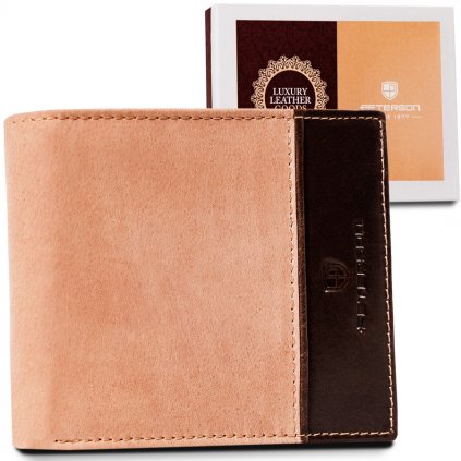 Pánská dvoubarevná kožená peněženka
