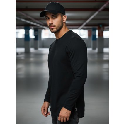 Pánské tričko s dlouhým rukávem   LX0559 (Velikost L/100, Barva Černá)