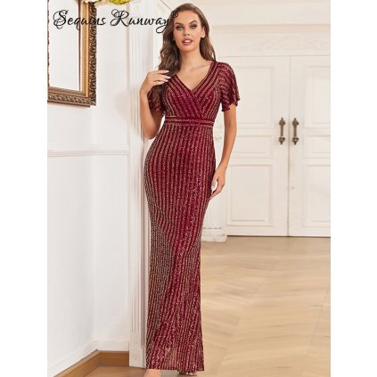 Dámské šaty na maturitní ples Sequins SF390