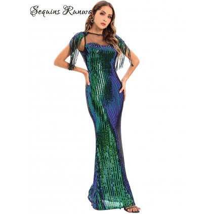 Dámské společenské  šaty výprodej Sequins SF656
