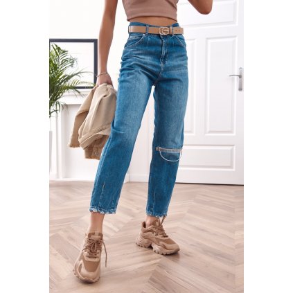 Džínové stylové džíny s vysokým pasem