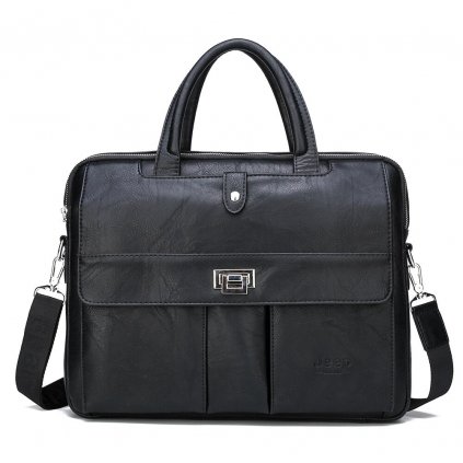 Elegantní kožená taška na notebook travel 15 palců (Barva Pouze Bag Black)
