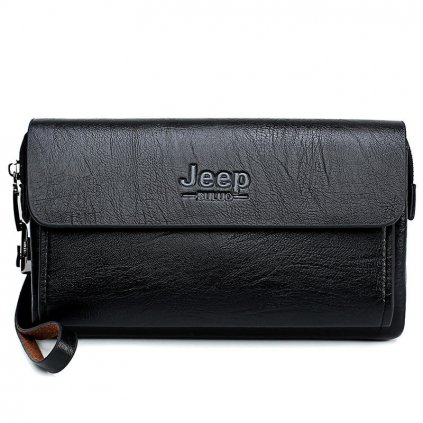 Malá pánská taška do ruky luxusní clutch psaníčko (Barva Černá)