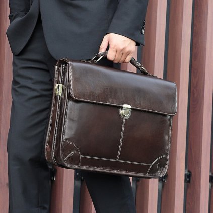 Pánská kožená aktovka British Style gentleman bag