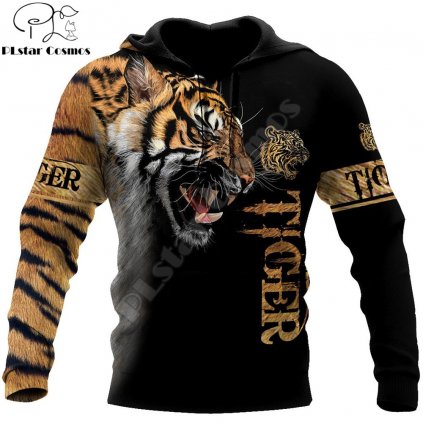 Unisex mikina originální 3D potlač tiger
