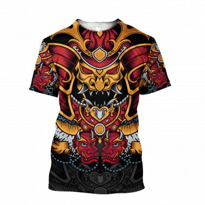 Tričko tatoo unisex s potiskem samuraj