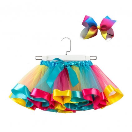 Dívčí taneční sukně barevná 12 m. - 8 let