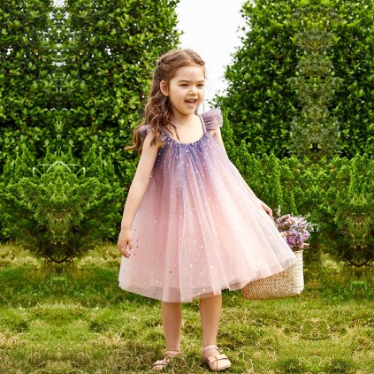 Letní dětské šaty na svatbu pro družičku princezna