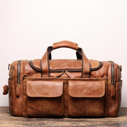 Veľká cestovná taška luxusná 100% pravá koža