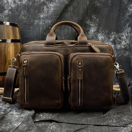 Multifunkční kožená taška cestovní a doktorská