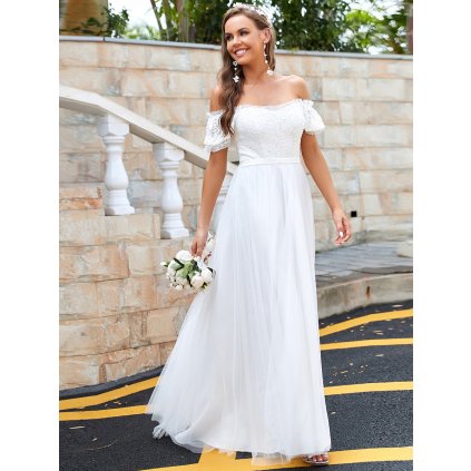 Krajkové šaty pro nevěstu se srdíčkovým výstřihem - 4XL