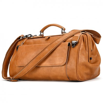 Cestovní kožená taška unisex tote bag proti krádeži