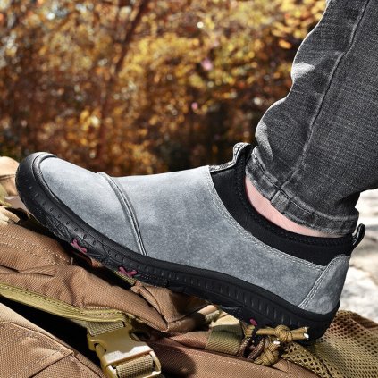 Semišové loafers pánské nazouvací boty (Barva Černá, Velikost 38)