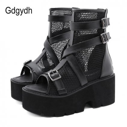 Dámské kotníkové boty kožené chunky (Barva (varianta) Černá 1, Velikost 35)