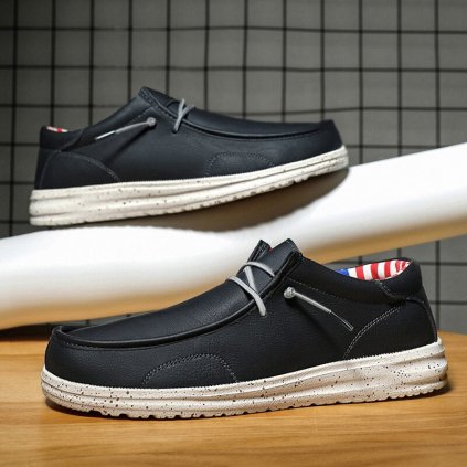 Pánské prodyšné loafers s tkaničkami (Barva Žlutá, Velikost 40)