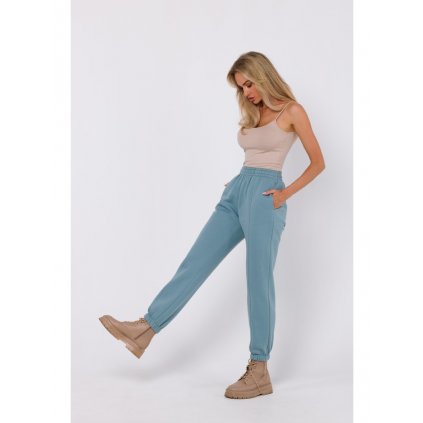 Kalhoty Jogger s předním prošíváním M760 (Velikost S, Barva Světle modrá)