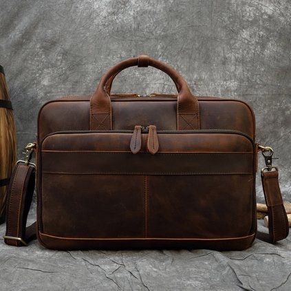 Masivní business taška v retro stylu (Barva (varianta) světle hnědá1(40cm))