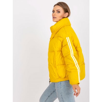 Zimní bunda s pruhy na rukávech EM-KR-MB8869.00P (Velikost ONE SIZE, Barva Žlutá)