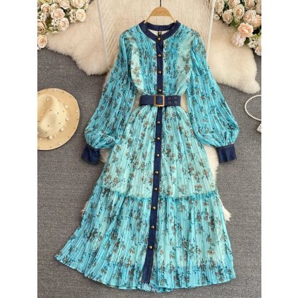 Vintage šaty s riflovými detaily