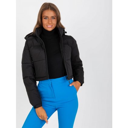 Krátká zimní bunda dutá s kapucí NM-KR-D2-3825.62P (Velikost XL, Barva Modrá)