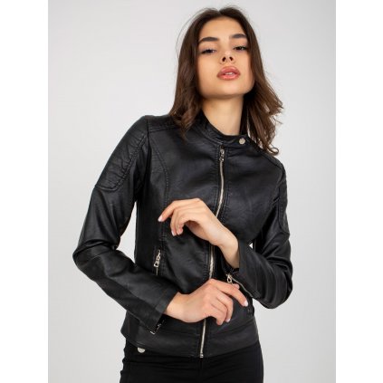 Dámská moto bunda s límcem na druk NM-KR-F06.96P (Velikost S, Barva Černá)