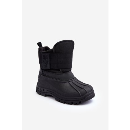 Dětské sněhule na suchý zip Big Star KK374237 (Velikost 31, Barva Černá)
