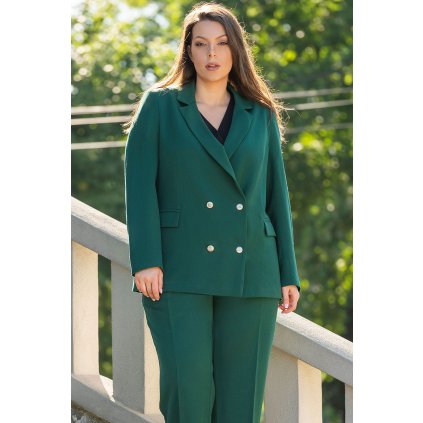 Elegantní dvouřadé sako plus size HUGO