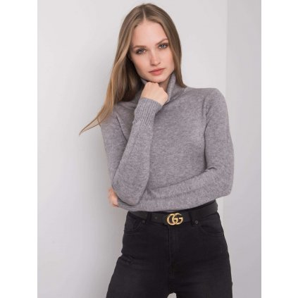Elegantní rolák s viskózou EM-SW-GG-2015.56P (Velikost S/M, Barva Šedá)