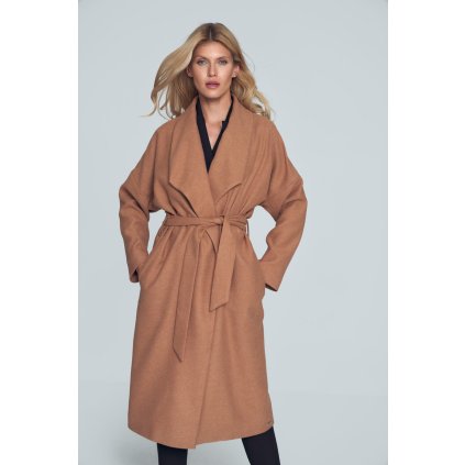 podzimní kabát, 7/8 délka M713 (Barva Béžová, Velikost L/XL)