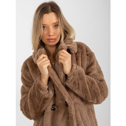 Kožich s límečkem OCH BELLA TW-PL-2118.95P (Velikost ONE SIZE, Barva Černá)