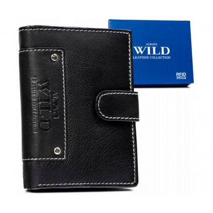 Velká, kožená pánská peněženka na patentku - Always Wild