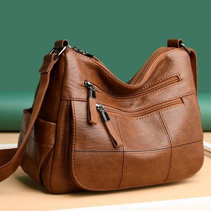 Dámská kožená kabelka FLY FF359 (Barva Černá, Velikost 30cm 11cm 21cm)