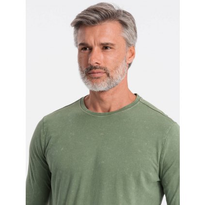Jednobarevná pánská košile s dlouhým rukávem - ESPIR