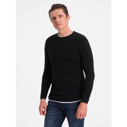 Pánský bavlněný svetr s kulatým výstřihem - V1 - ESPIR