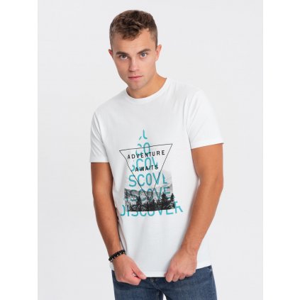 Pánské bavlněné tričko s potiskem - V1 - ESPIR