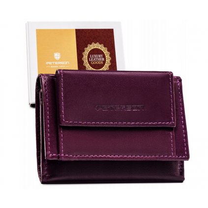 Dámská malá kožená peněženka na patentku RD-240-MCL