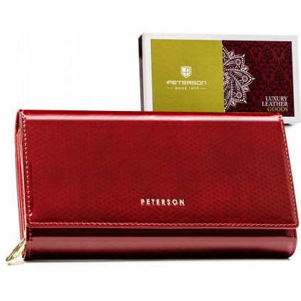 Elegantní, kožená dámská peněženka na patentku 42100-SBR