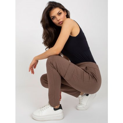 Dámské teplákové kalhoty RV-DR-8695.80 (Velikost S/M, Barva Khaki)