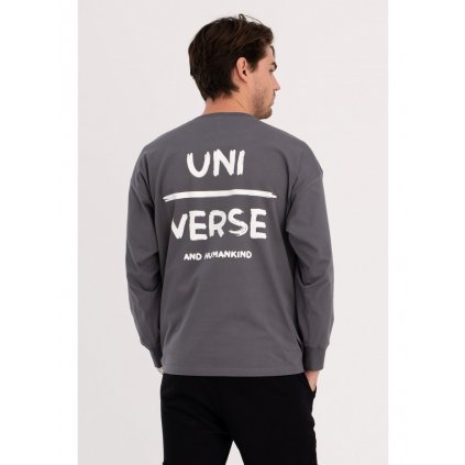 Tričko s dlouhým rukávem UNISEX UNI VERSE B212 (Velikost S/M, Barva Grafitová)