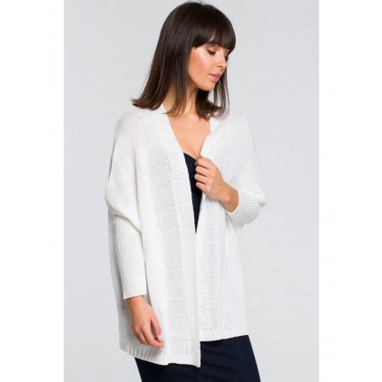 Kardigan typu oversize BK027 (Velikost ONE SIZE, Barva Bílá)