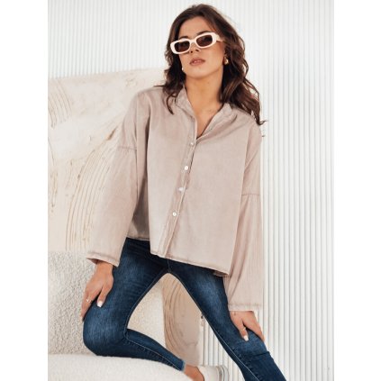 Elegantní dámská košile GALLUR DY0392 (Velikost ONE SIZE, Barva Béžová)